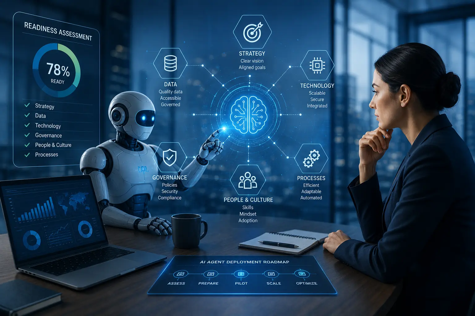 Business leader evaluating agentic AI readiness
