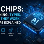 AI chips explained with a processor showing the meaning, types, and working of AI chips